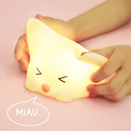 MegaLight - Lampe tactile RGB à intensité variable et rechargeable pour enfants CATTY CAT LED/5V