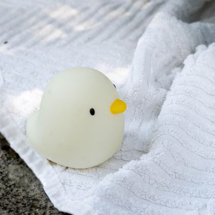 MegaLight - LED RGB Ricaricabile per bambini touch lampada per vasca da bagno SWIMMY DUCK LED/5V IP67