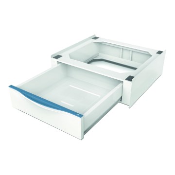Meliconi 656112 - Base per lavatrice e asciugatrice con cassetto estraibile da 28 l, bianca