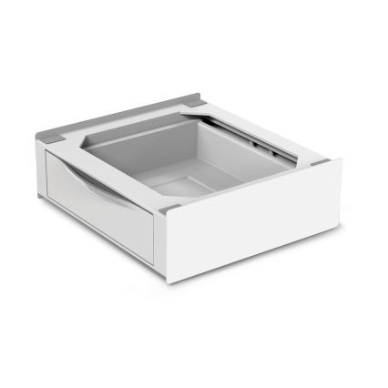 Meliconi 656112 - Zwischenbausatz für Waschmaschine und Trockner mit ausziehbarem Aufbewahrungsfach, 28 l, weiß