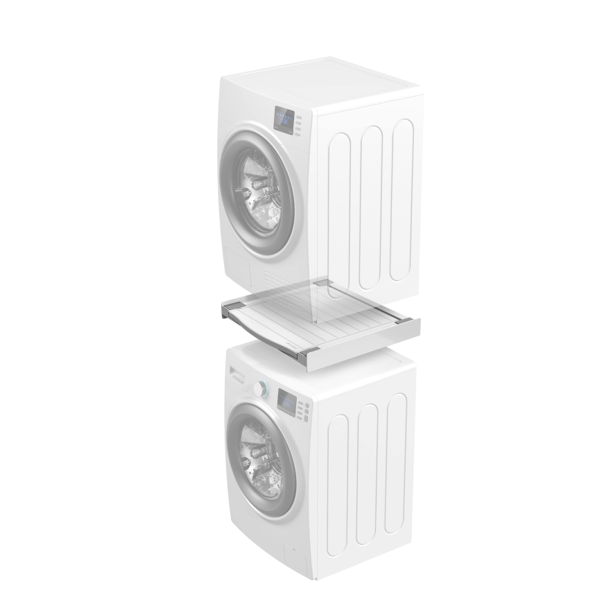 Meliconi 656113 - Piedistallo per lavatrice e asciugatrice con cassetto estraibile 70 cm, bianco