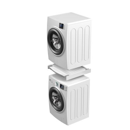 Meliconi 656113 - Piedistallo per lavatrice e asciugatrice con cassetto estraibile 70 cm, bianco