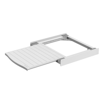 Meliconi 656113 - Socle pour lave-linge et sèche-linge avec tiroir coulissant, 70 cm, blanc
