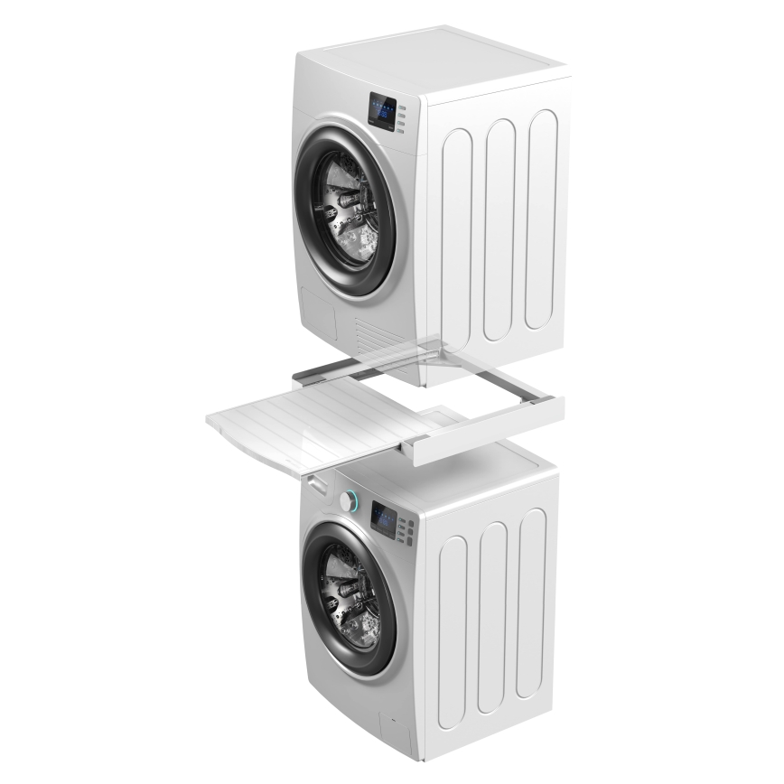 Meliconi 656113 - Socle pour lave-linge et sèche-linge avec tiroir coulissant, 70 cm, blanc