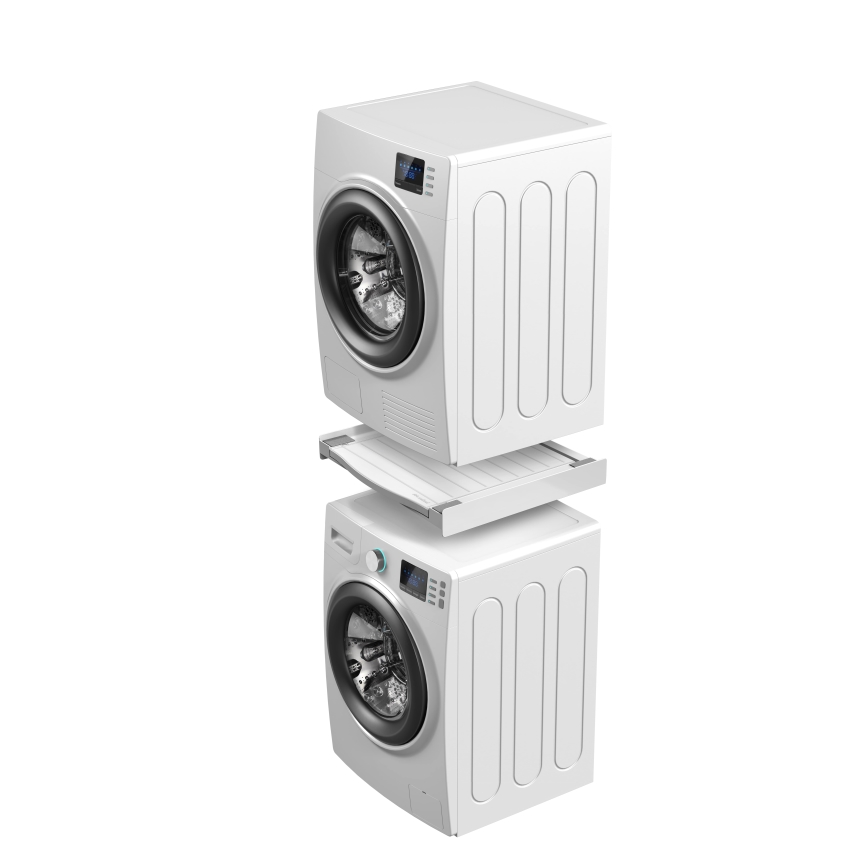 Meliconi 656113 - Socle pour lave-linge et sèche-linge avec tiroir coulissant, 70 cm, blanc