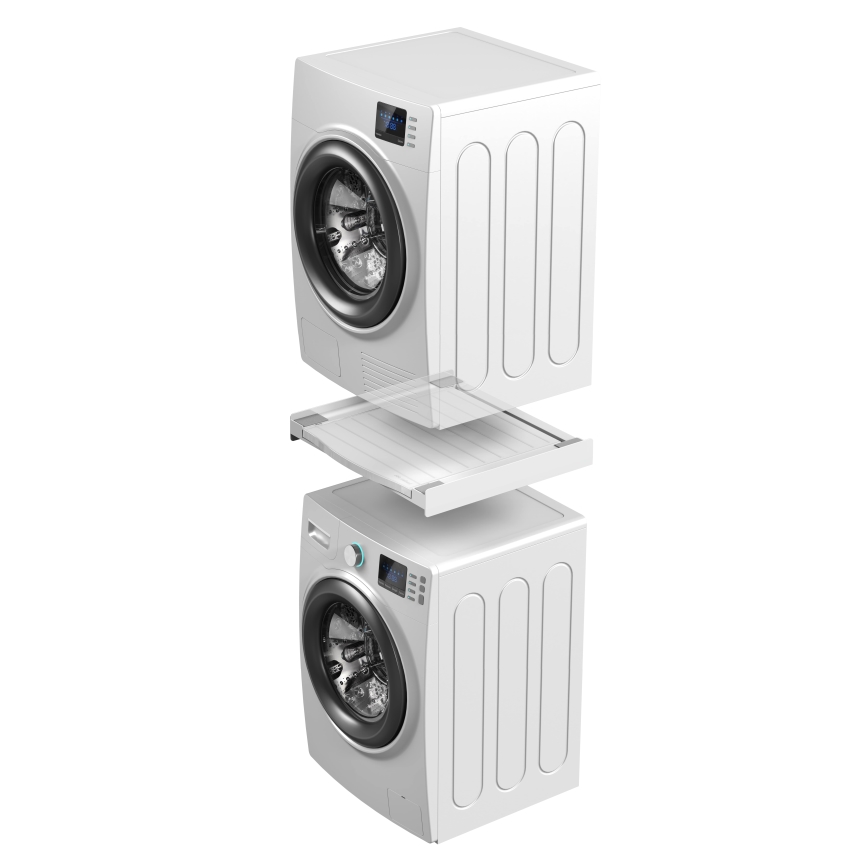 Meliconi 656113 - Socle pour lave-linge et sèche-linge avec tiroir coulissant, 70 cm, blanc