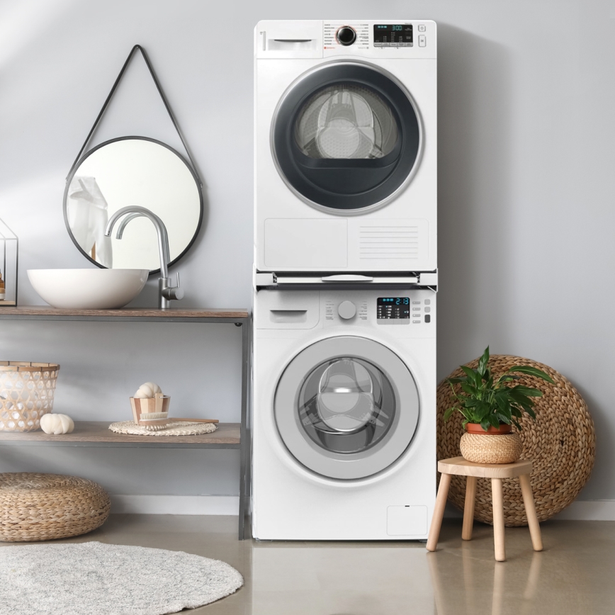 Meliconi 656114 - Entretoise pour lave-linge et sèche-linge 70 cm blanche
