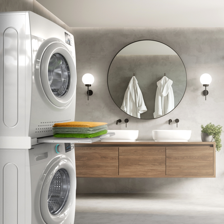 Meliconi 656114 - Entretoise pour lave-linge et sèche-linge 70 cm blanche