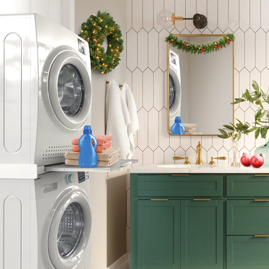 Meliconi 656114 - Entretoise pour lave-linge et sèche-linge 70 cm blanche