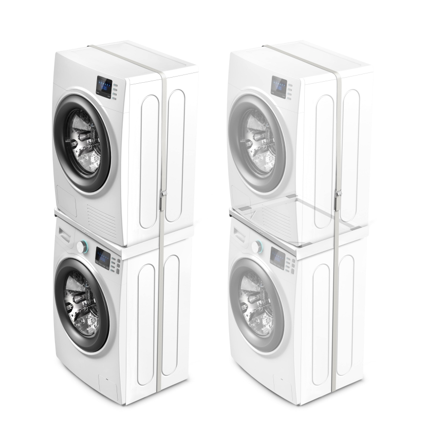 Meliconi 656116 - Kit d'empilage pour lave-linge et sèche-linge 47 cm, blanc