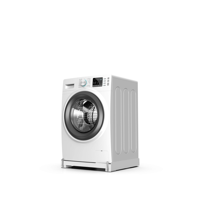 Meliconi 656146 - Antivibrationsunterlage für Waschmaschine mit ausziehbaren Rollen, 61 cm, weiß