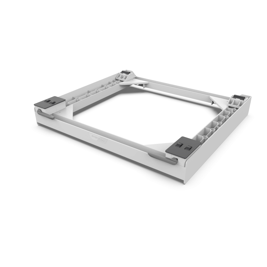 Meliconi 656146 - Antivibrationsunterlage für Waschmaschine mit ausziehbaren Rollen, 61 cm, weiß