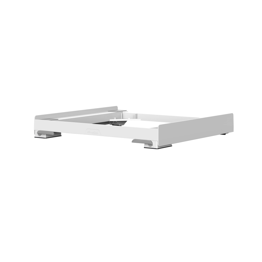 Meliconi 656146 - Tapis antivibrations pour lave-linge avec roulettes rétractables, 61 cm, blanc