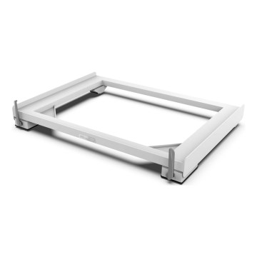 Meliconi 656149 - Support antivibrations pour lave-linge avec roulettes escamotables, 47 cm, blanc