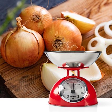 Melissa - Bilancia da cucina retrò con ciotola rossa