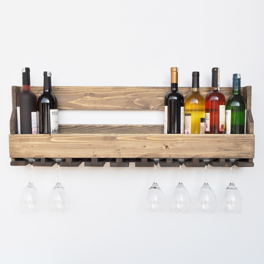 Mensola 28x102 cm abete rosso marrone