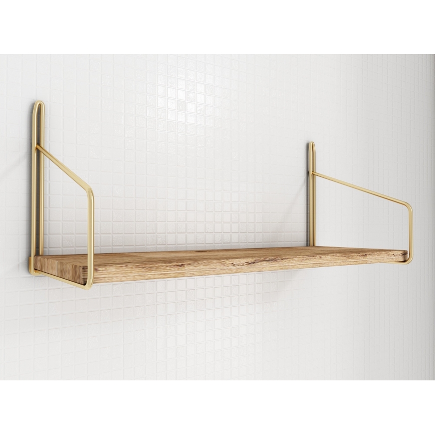 Mensola 45x16 cm quercia/oro