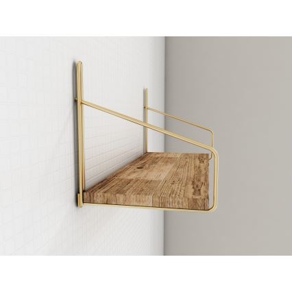 Mensola 45x16 cm quercia/oro