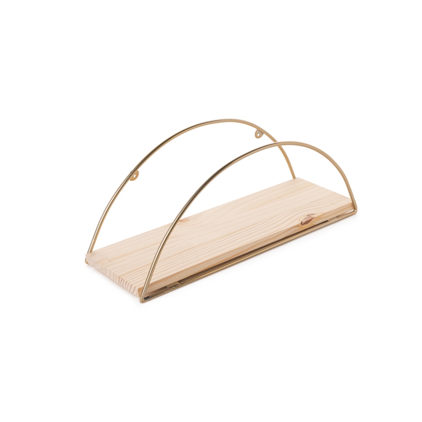 Mensola 45x18 cm quercia/oro