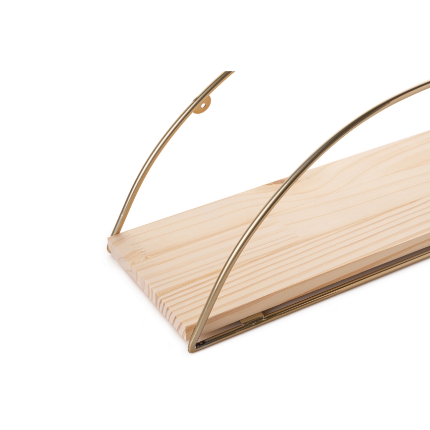 Mensola 45x18 cm quercia/oro