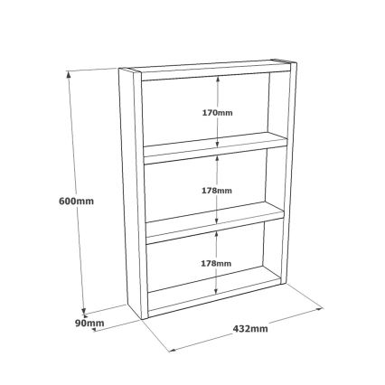 Mensola 60x43,2 cm bianco