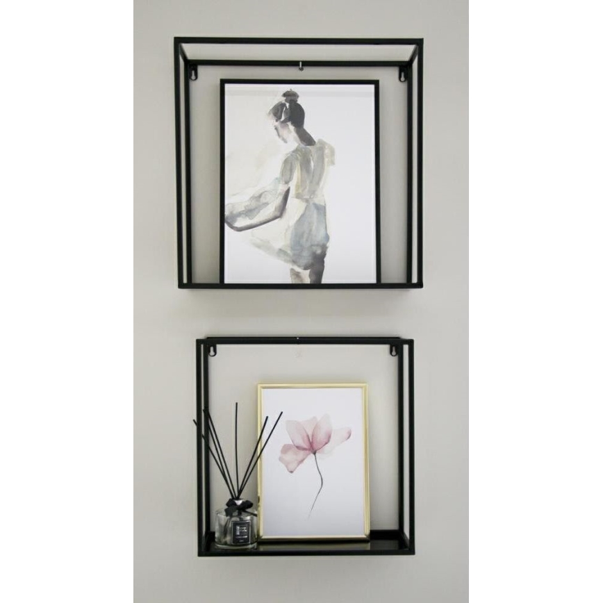 Mensola a muro 45x45 cm nera