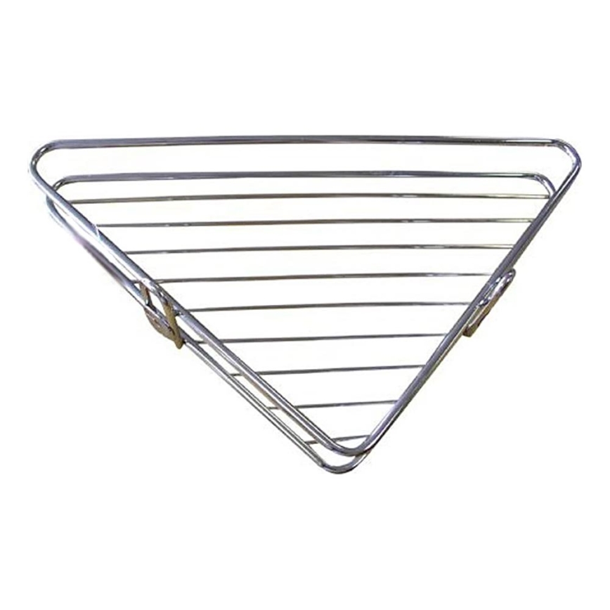 Mensola angolare per doccia 25x34 cm cromo lucido