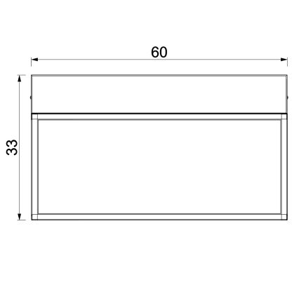 Mensola con illuminazione LED SHELF 33x60 cm nero