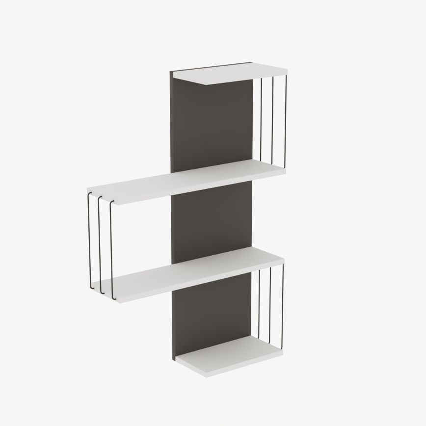 Mensola da parete CAMBEL 96x64 cm bianco/antracite