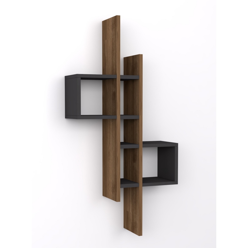 Mensola da parete EMSE 108x53,8 cm marrone/antracite
