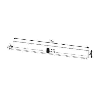 Mensola da parete FLOP bianca