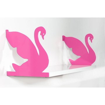 Mensola da parete KUGU 20x60 cm rosa/bianco