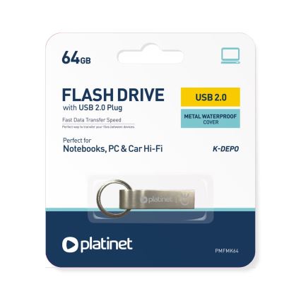 Métal étanche Flash Disk USB 64GB chrome mat