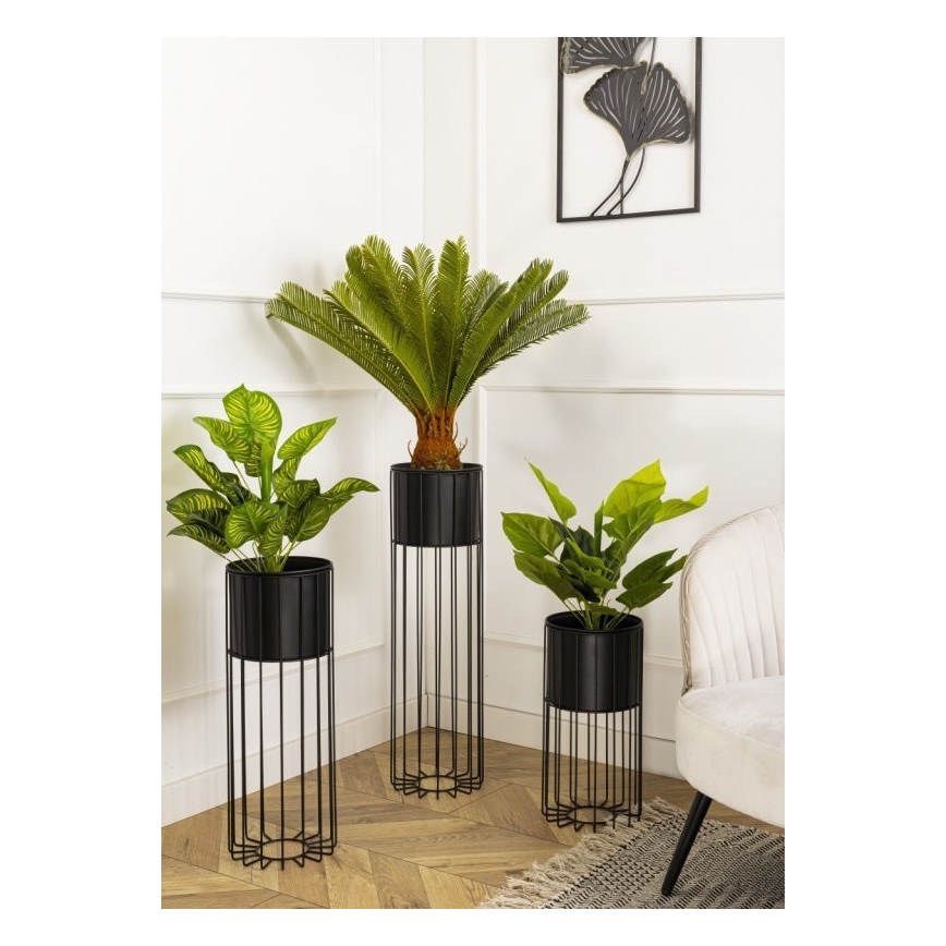 Metall-Blumentopf LOFT 70x20 cm schwarz