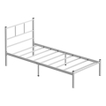 Metall-Einzelbett ROVAN 90 x 200 cm, weiß, Belastbarkeit 120 kg