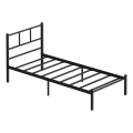 Metall-Einzelbett ROVAN 90x200 cm, schwarz, Belastbarkeit 120 kg