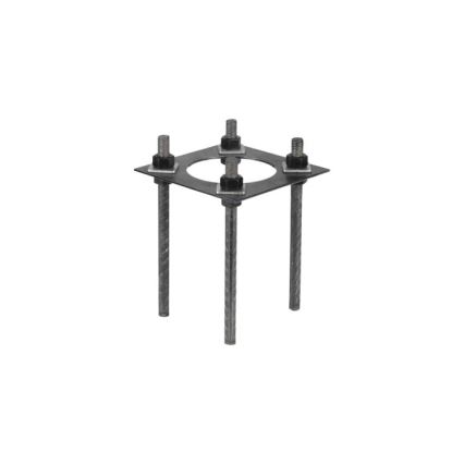 Metallstange für Außenleuchtenmast BASE, 4 m, Mast‑Ø 60 mm, schwarz