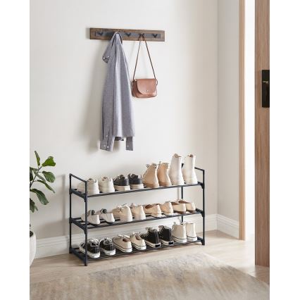 Meuble à chaussures ALVORO noir