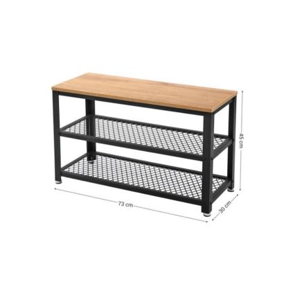 Meuble à chaussures DAVOR marron/noir