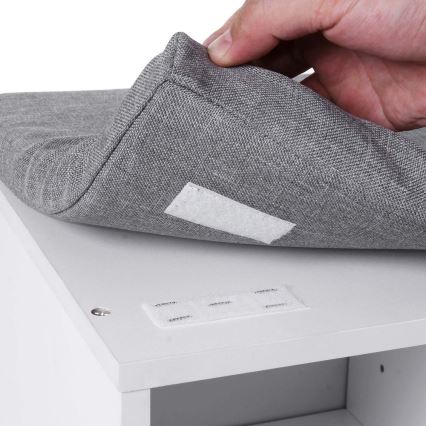 Meuble à chaussures VOREN blanc/gris