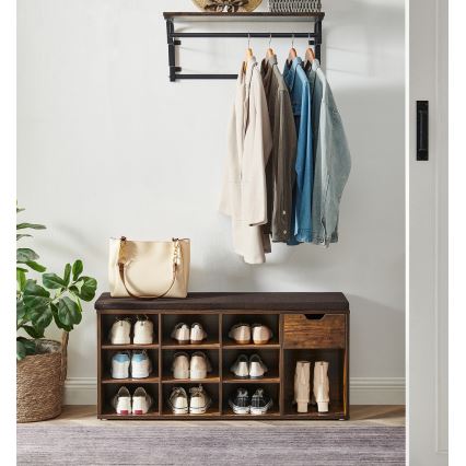 Meuble à chaussures VOREN marron/noir