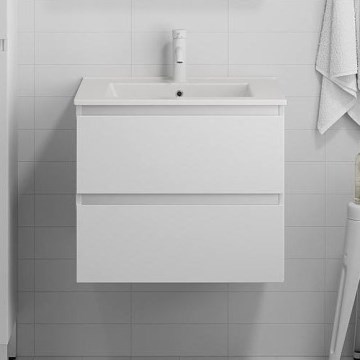 Meuble à vasque CONOR 59 cm blanc