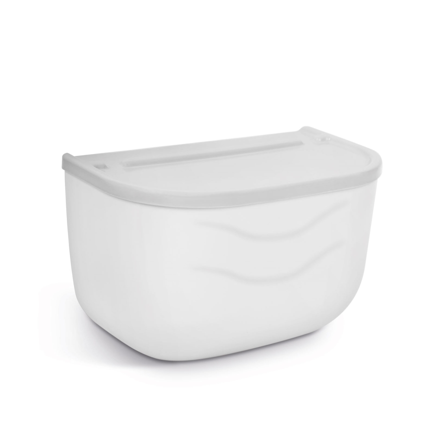 Meuble avec porte-rouleau pour papier toilette 21 x 13,5 cm blanc/gris