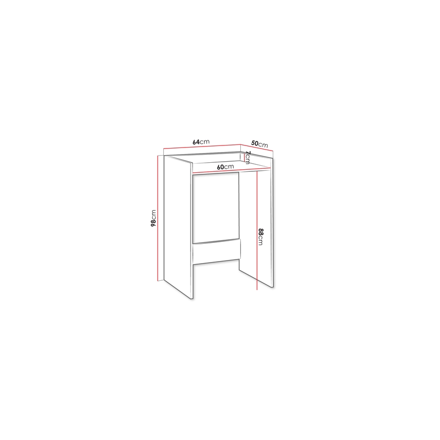 Meuble de machine à laver POLA 98x64 cm blanc