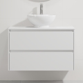 Meuble de salle de bains avec lavabo TRONDHEIM/DRAMMEN 90x57x46 cm blanc