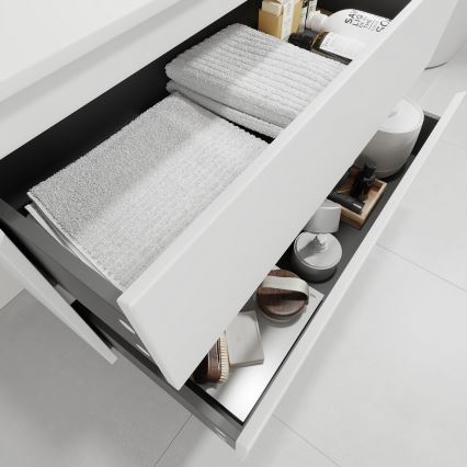 Meuble de salle de bains avec lavabo TRONDHEIM/DRAMMEN 90x57x46 cm blanc