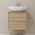 Meuble de salle de bains TRONDHEIM pour lavabo 60 cm chêne