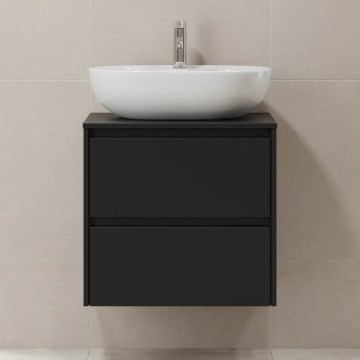 Meuble de salle de bains TRONDHEIM pour lavabo 60 cm, noir