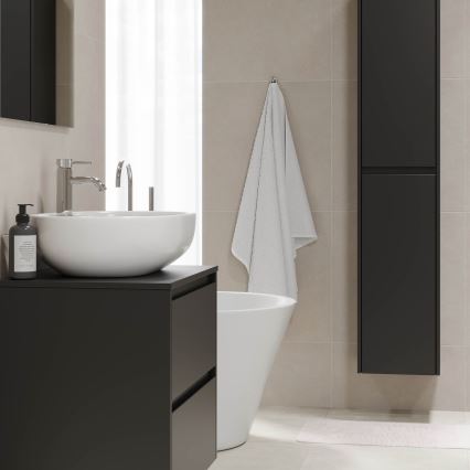 Meuble de salle de bains TRONDHEIM pour lavabo 60 cm, noir