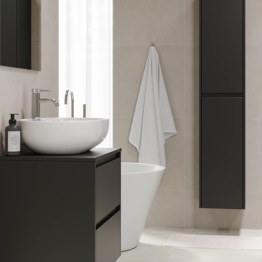 Meuble de salle de bains TRONDHEIM pour lavabo 60 cm, noir